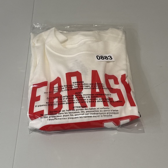 Nebraska Cornhuskers White Long Sleeve Size Medium 100% Cotton - Picture 4 of 4